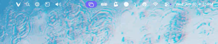 Barkeep hiding menu bar icons to keep the Mac menu bar clean
